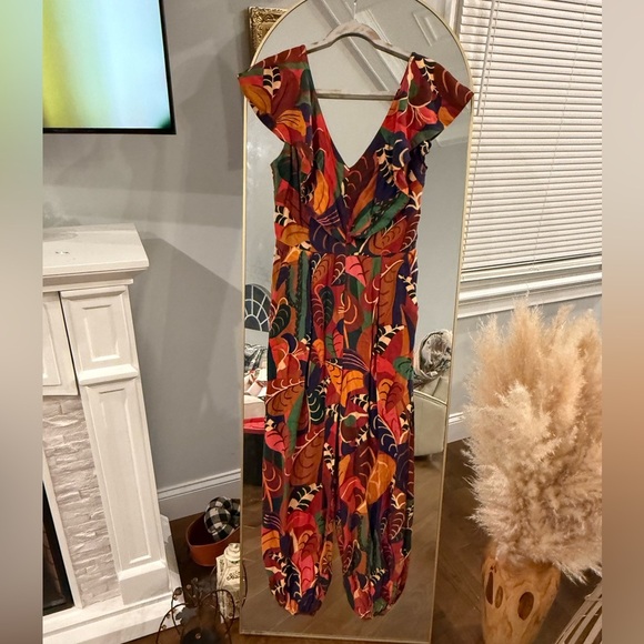 FARM Rio Colorful Leaf Print Jumpsuit - Picture 4 of 10